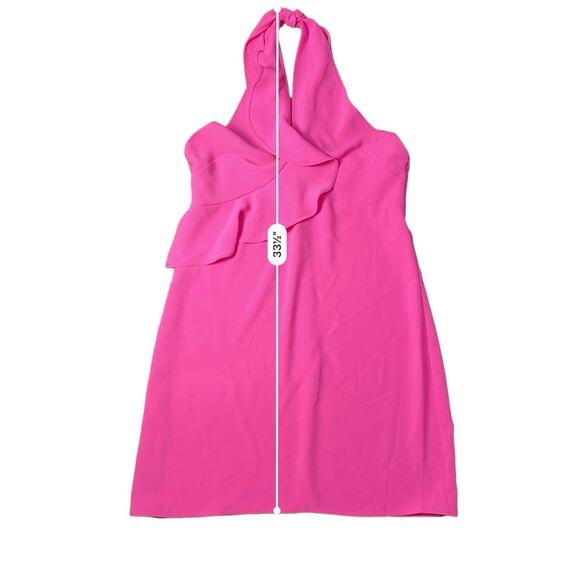 Amanda Uprichard New York Hot Pink Halter Mini Dress Size‎ S - Picture 3 of 6